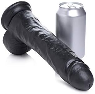 Lynx 10 Inch Dildo With Balls - Black - Image 2