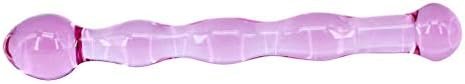 Eastern Delights Elite 10 Inches Ghost Glass Pleasure Wand, Glans Stimulator Head Glass Dildo With Smooth End Anal Plug, Light Purple