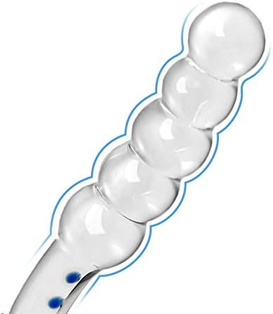 Crystal Glass Pleasure Wand Dildo Penis Beads Anal Plug, Double Head Design Butt Plug Dildo Penis Prostate Massage G-Spot Masturbator Sex Toy For Men And Women - Image 3