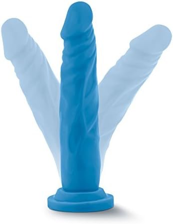 Blush Neo - 7 .5 Inch Sensa Feel Dual Density Realistic Dildo - Ultra Soft Lifelike 1.5" Slim - Strapon Compatible Suction Cup For Hands Free Fun - Try Pegging - Sex Toy For Women Men Couples - Blue - Image 3