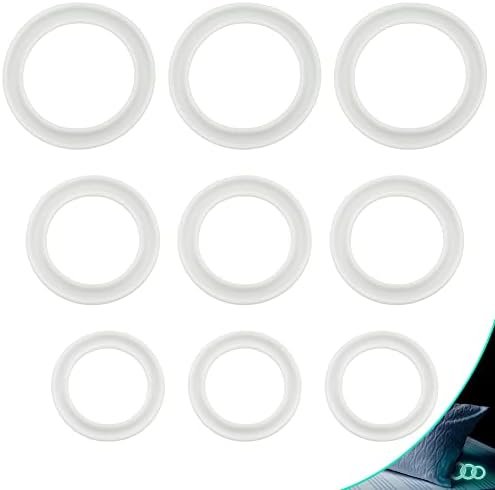 Romi Silicone Penis Cock Ring For Men 9 Pcs Delay Head Glans Ring Set Testicles Stimulates Erection Pleasure Enhancing Male Masturbation (3 Sizes)