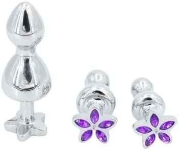 Anal Butt Plug Trainer Kit, 3Pcs Metal Anal Butt Plug Sex Toy Set With Crystal Diamond Anal Toys For Beginner Adult Unisex Sex Toys For Women,Men And Beginners