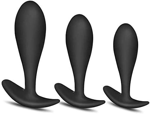 Fst Butt Plug Anal Trainer Kit 3Pcs Silicone Training Set With Flared Base Adult Sex Toys For Beginners Advanced Men Women Couples