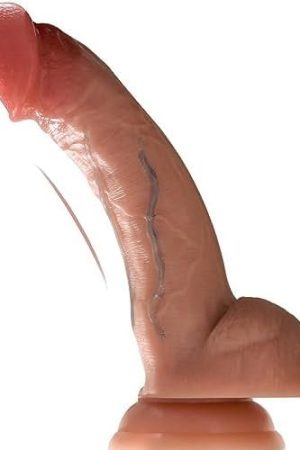 7.87" Realistic Dildos With Powerful Suction Cup And Curved Veins For Beginners,Lifelike Huge Silicone Dildo,Body-Safe Material Realistic Penis For G-Spot Stimulation Dildos An