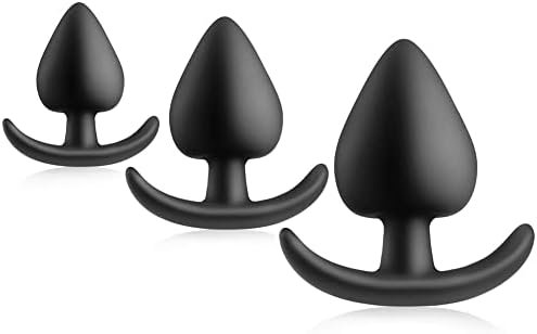 Silicone Anal Plug Trainer Kit Pack Of 3 Butt Plugs With Narrow Flared Base Vaginal Stimulation Prostate Massager For Men Women Romi