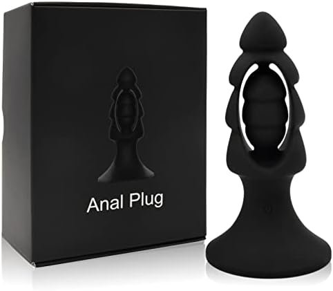 Domlust Anal Plug Vibrating Butt Plug Vibrator - Christmas Tree Hollow Egg 10 Vibrating Anal Toys Suction Cup For Hands-Free Sexual Wellness. Perfect Male Sex Toys G-Spot Adult Toys For Women.