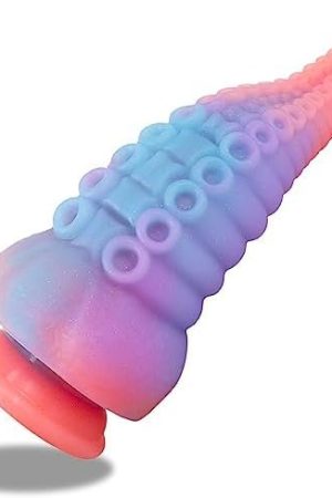 Realistic Monster Silicone Dildo-8.3Inch Big Anal Glowing Tentacle Dildo With Strong Suction Cup, Meyila Huge Monster Thick Dildo For Women, Liquid Silicone Anal Plug Prostate Massager Adult Sex Toy