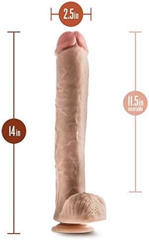 Blush Novelties - Hung Rider 11.5" Extra Long Thick Realistic Dildo Suction Cup Harness Cup Sex Toy - Beige - Image 3
