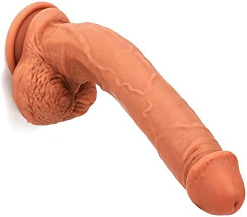 Double Layered Silicone Realistic Dildo Lifelike With Strong Suction Cup For Hands-Free Play Penis G-Spot Stimulation Adult Anal Sex Toys Unisex Couples Strap-On Compatible S613Wbhmdldn), Nude - Image 3