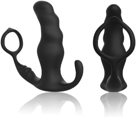 Prostate Massager Anal Vibrator, Waterproof Bullet Stimulator 9 Vibration Modes With Cock Ring Anal Plug Anal Sex Toy๏ผSuitable For Men Women And Couples Pleasure