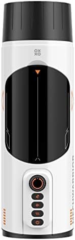 Tryfun Male Masturbator Men Sex Toy With Telescopic 10 Thrusting Wriggling Modes Quick Heating Electric Male Sleeve Stroker Black