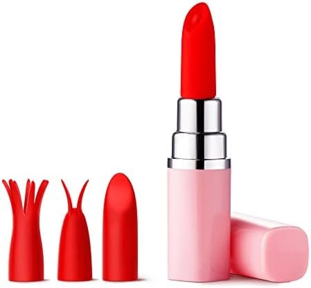 Luv Inc New Lipstick Vibrator Mini Bullet Vibrator For Clit Stimulation, Discreet Mini Vibrator 10 Speeds Vibration, Rechargeable Silicone Sex Toy Waterproof G-Spot Vibrator Women & Couples (Pink)