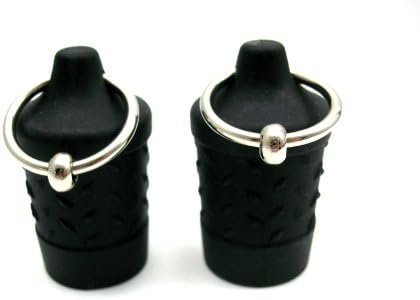 M2M Nipple Sucker Silicone With Ring, Black 1.4 Ounce