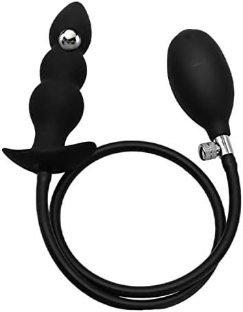 Igeuza Inflatable Anal Beads,Inflatable Butt Plug Silicone Anal Plug(Steel Ball Included) Medical Grade For Male, Female And Beginners, Adult Sex Toys & Games For Adult Men Sex Toys