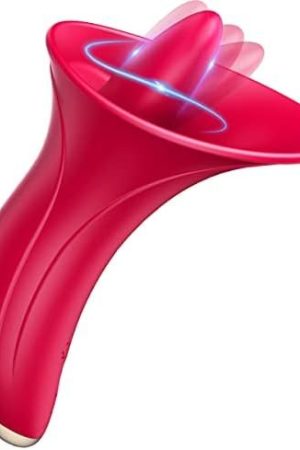 Clitoral Licking Rose Vibrator For Women, Sex Toys For Women, Tongue Vibrator Rose Toy With 7 Wiggling & Vibration Modes, Tongue Licker G Spot Vibrator Dildo Nipple Massager