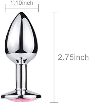 Sex Factory Butt Plug Metal Anal Plug With Pink Jewelry Anal Trainer Toys Personal Massager For Beginners Female Male Masturbation - Image 2