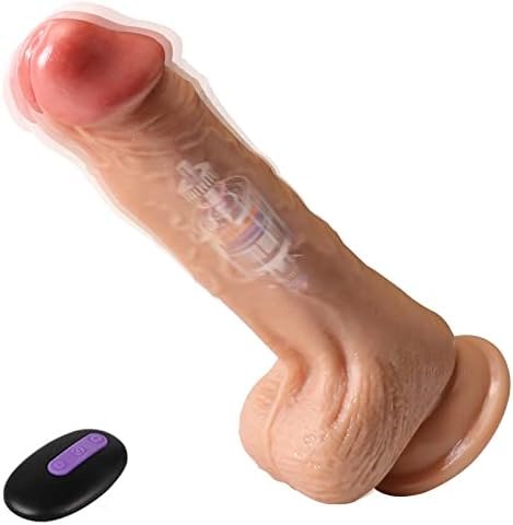 Realistic Dildo For Women With Flared Suction Cup Base Adult Sex Toys For Hands-Free Play, 9 Inch Silicone Dildo Penis Dong For Vaginal G-Spot And Anal Play (Brown)