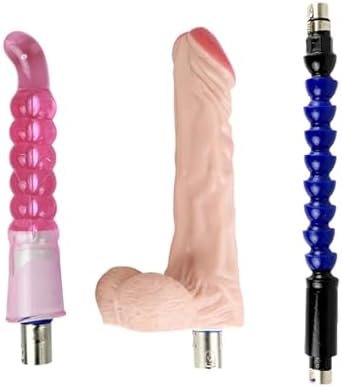 Sex Machine Attachment 3Xlr Connector Realistic Dildo Extension Tube And Anal Dildo For Love Machine Thrusting Machine Attachments Adult Sex Toys