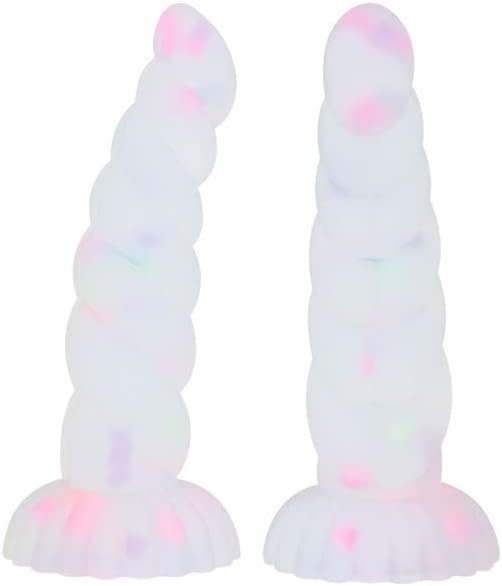 New Luminous Tiny Dildo With Suction Cup Glow In Dark Colorful Knot Penis For Beginners Female Men Masturbator Anal Massager Toy