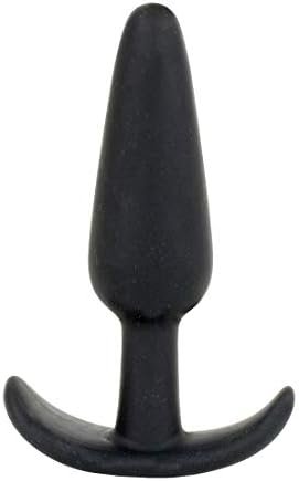 Doc Johnson Mood - Naughty 1 - Silicone Anal Plug - Small - 3.3 In. Long And 0.8 In. Wide - Tapered Base For Comfort Between The Cheeks - Small - Black