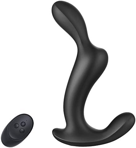 Male Prostate Vibrating Massager - 3 In 1 Man Anal Vibrator Sex Toy With 10 Vibration Mode - 32Ft Remote Control Ergonomic Anus Adult Sensory Toys With 3 Powerful Motors Black