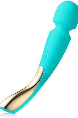Lelo Smart Wand 2 Large All-Over Body Handheld Waterproof Vibrator And Wand Massager, Vibrating Massager For Her And Wand Massagers For Neck And Back With 10 Vibration Patterns, Aqua