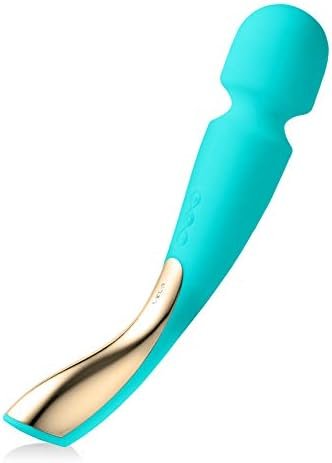 Lelo Smart Wand 2 Large All-Over Body Handheld Waterproof Vibrator And Wand Massager, Vibrating Massager For Her And Wand Massagers For Neck And Back With 10 Vibration Patterns, Aqua