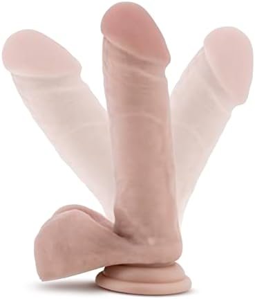 Blush Cowboy - 8 Inch Realistic Fantasy Role Play Dildo - 1.75" Thick Soft Life Like Shaft - Sturdy Strap On Compatible Suction Cup For Hands Free Play - Body Safe Sex Toy For Him Her Couples - Beige - Image 3
