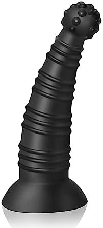 Butt Plug Anal Sex Toys With Particles Bead Silicone Realistic Dildos Suction Cup For Prostate Massager G-Spot Vaginal Stimulation For Men Women Couples (M)