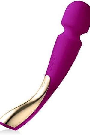 Lelo Smart Wand 2 Large All-Over Body Handheld Waterproof Vibrator And Wand Massager, Vibrating Massager For Her And Wand Massagers For Neck And Back With 10 Vibration Patterns, Black