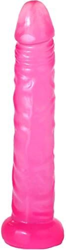 Slim Beginner Dildo By Healthy Vibes (Pink, 5.5") - Small Dildo With Vein Texture Is Perfect For First-Time Users Or For Experimenting With Anal Play - Made Of Body Safe Tpr, Latex And Phthalate Free - Image 2