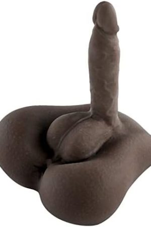 Dildo Sex Doll,Mini MenโS Torso Doll With Flexible Fake Penis & Tight Anal For Unisex Masturbation Love Doll - Dark Brown 3.9 Pounds