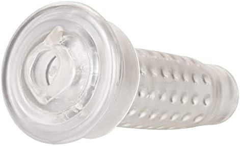 Calexotics Optimum Series Stroker Pussy Pump Sleeve - Male Silicone Masturbation Sleeve - 6.25 Inch Adult Male Masturbator Sex Toy – Clear - Image 2