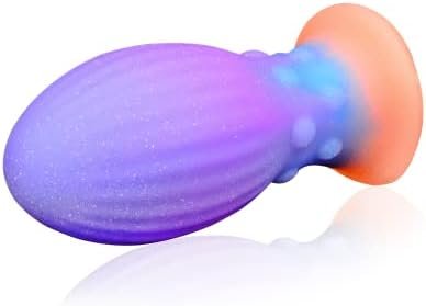 5.2In Luminous Silicone Anal Plug Fetish Butt Plug For Anal Dilatation & Training, Glow-In-The-Dark Trainer Fantasy Adult Sex Toy For Experienced Women & Men, Big-Sized
