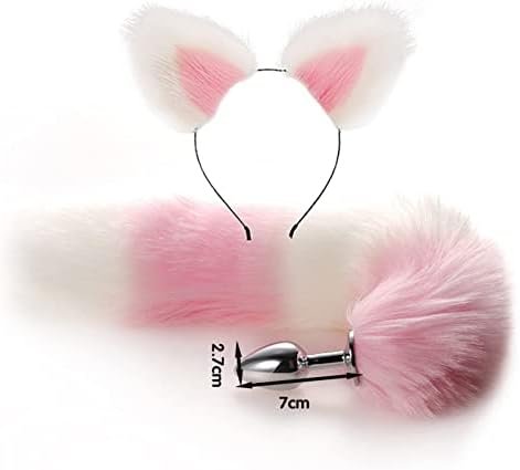 Anal Plug Butt Plug, 6Pcs/Set Sex Fox Tail Anales Plug Toys Butt Plugs With Cat Ears Headband And Necklace Metal Anal Sex Toys For Women Man Beginners Adult Couples - Image 3