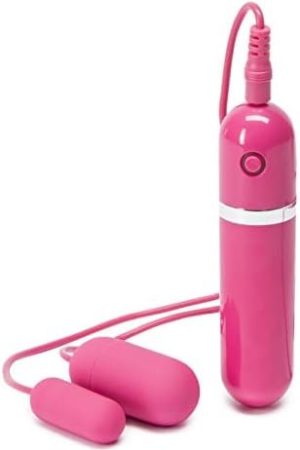Lovehoney Bedtime Double Bullet Vibrator - Wired Remote Controlled Bullet Vibrator For Women - Mini Bullet Vibrator With 7 Vibration Patterns & 3 Speeds - Pink