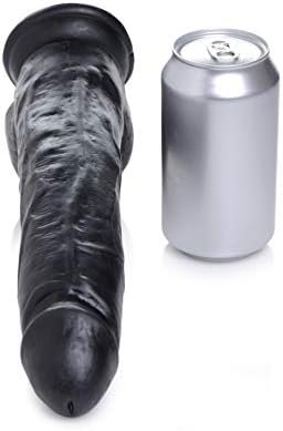 Lynx 10 Inch Dildo With Balls - Black - Image 3