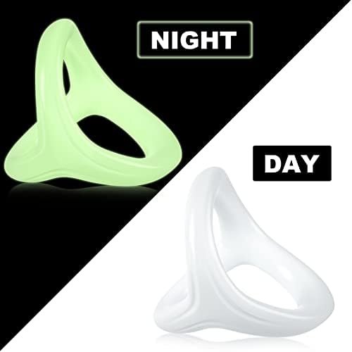 Silicone Penis Ring For Men, Adorime 3 In 1 Ultra Soft Stretchy Cock Ring Penis Enlargers, Sex Toy For Men, Black - Image 3