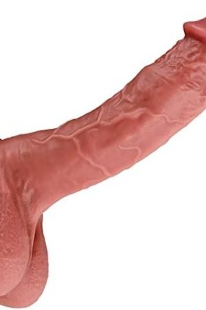Realistic Dildos Feels Like Real Skin With Full Shaped Balls, Soft And Flexible Double Layer Silicone Dildo With Suction Cup For Hands-Free Play, 8.2 Inch G Spot Penis Adult Sex Toy For Women