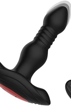 Prostate Massager Anal Vibrator With 10 Vibration Modes 3 Thrusting Speed, Adorime Butt Stimulator Plug For Male And Women Advanced Players Adult Sex Toy