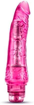 Blush B Yours Vibe #7 - Soft Realistic Multispeed Vibrating Dildo - 8.75 Inch Long - 1.75" Wide - Flexishaft Flexible Body Conforms To Your Body - Waterproof Vibrator - Sex Toy For Women - Clear Pink - Image 2