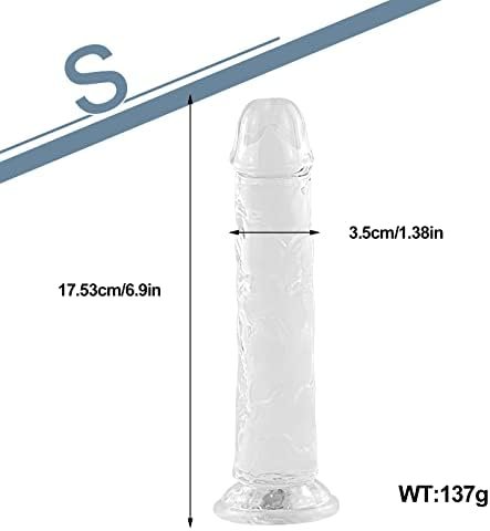 Clear Dildo,8.5 In Big Dildo With Strong Suction Cup For Hands-Free Play,Soft Material Adult Sex Toys For Women - Image 2