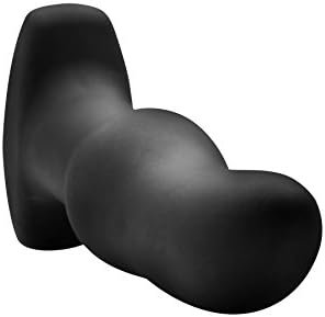 Lynx Curved Anal Plug With Rotating Beads - Black - Image 3