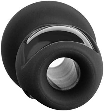 Doc Johnson Platinum Premium Silicone - The Stretch - Hollow Butt Plug - Small - Black - Image 2