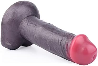 Silicone Made Big Black Dildo Realistic Flexible With Suction