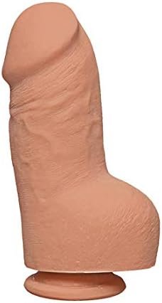 Doc Johnson The D - Fat D - 8 Inch With Balls - Ultraskyn - 8" Long And 2.75" Wide - Strong Suction Cup Base - O-Ring Harness Compatible Dildo, Vanilla