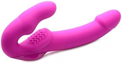 Strap U Evoke Rechargeable Vibrating Silicone Strapless Strap On, Pink - Image 3