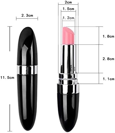 Lipstick Mini Vibrating Egg Vibrators Female Masturbator Vibrating Wireless Flirting Ricochet Sex Toys For Women (Black) - Image 2