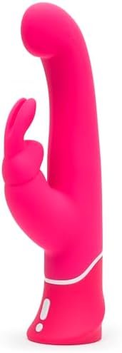 Lovehoney Happy Rabbit Vibrator - 5.5 Inch Silicone Vibrating Dildo - Clit Stimulator & G Spot Dildo - 15 Vibration Modes - Quiet Vibrator For Women - Rechargeable & Waterproof Adult Sex Toy - Pink