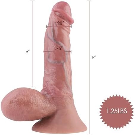 Hismith 8.3" Vibrating Dildo, 6" Insert-Able Length, 1.75” Max Width, Magnetic Charging Vibrator- Vibration Series - Image 3
